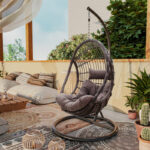 Swing Lacie hanging pe metal anthracite-cushion gray - Слика 2