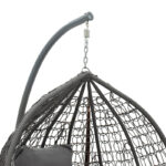 Zafer swing hanging metal-pp- pillow in grey color 106x103x200cm - Image 5