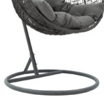 Zafer swing hanging metal-pp- pillow in grey color 106x103x200cm - Image 6