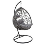 Hudson swing hanging metal-pp- pillow in gray color 109x119x195cm