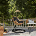 Margie swing hanging metal-cushion black-pp natural 100x100x210cm - Image 2