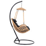 Margie swing hanging metal-cushion black-pp natural 100x100x210cm - Image 4