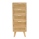 Othello chest of drawers wood in a natural shade 40x35x99cm - Слика 2