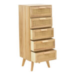 Othello chest of drawers wood in a natural shade 40x35x99cm - Слика 3