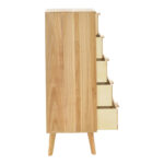 Othello chest of drawers wood in a natural shade 40x35x99cm - Слика 4
