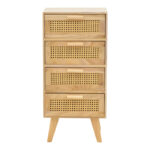 Othello chest of drawers wood in natural shade 40x35x82.5cm - Слика 2