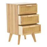 Bedside table Othello wood in a natural shade 40x35x66cm - Слика 3