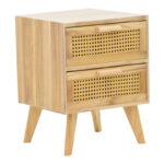 Othello bedside table wood in natural shade 40x34.5x49cm