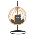 Hudson swing hanging metal black-pp natural-cushion black 109x119x195cm - Image 5