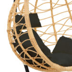 Hudson swing hanging metal black-pp natural-cushion black 109x119x195cm - Image 6