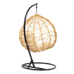 Hudson swing hanging metal black-pp natural-cushion beige 109x119x195cm - Слика 2