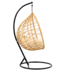 Hudson swing hanging metal black-pp natural-cushion beige 109x119x195cm - Слика 3
