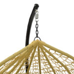 Zafer swing hanging pp in natural color and black metal 106x103x200cm - Image 4