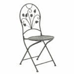 Dining set 3pcs Abriel anthracite antique metal - Image 2