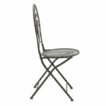 Dining set 3pcs Abriel anthracite antique metal - Image 4