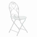 Dining set 3pcs Walen white metal - Слика 3