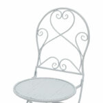 Dining set 3pcs Walen white metal - Слика 6