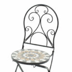 Mosaic dining set set 3pcs metal black - Image 5