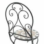 Mosaic dining set set 3pcs metal black - Image 6