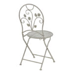Dining set 3pcs Abriel grey antique metal - Слика 3