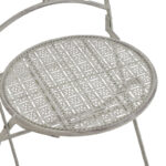 Dining set 3pcs Abriel grey antique metal - Слика 6