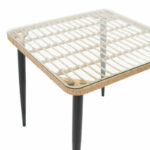 Naoki table metal black-pe natural-glass 80x80x78cm - Image 3