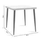 Naoki table metal black-pe natural-glass 80x80x78cm - Image 4