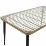 Naoki table metal black-pe natural-glass 160x90x78cm - Слика 3