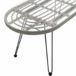 Naoki table metal black-pe grey-glass 100x45x46cm - Слика 4