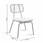 Naoki chair metal black-pe gray. - Image 6