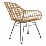 Naoki metal chair black-pe natural - Image 2