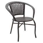 Lounge set 3pcs Saylor metal-pe rattan brown - Слика 2