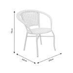 Lounge set 3pcs Saylor metal-pe rattan brown - Слика 4