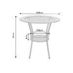 Lounge set 3pcs Saylor metal-pe rattan brown - Слика 5