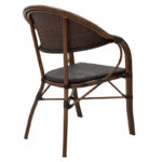 Armchair Paula metal-pe rattan brown - Image 2