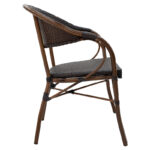 Armchair Paula metal-pe rattan brown - Image 3
