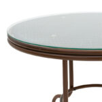 Table Paula metal-pe rattan brown D90x75cm - Image 2