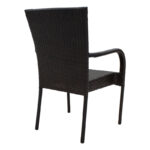 Armchair Laura metal-pe rattan brown - Image 2