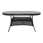 Table Cellin metal-pe rattan brown 160x80x77cm - Слика 2