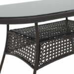 Table Cellin metal-pe rattan brown 160x80x77cm - Слика 3