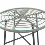 Gaus table metal black-pe gray-glass D70x74cm - Слика 3