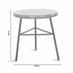 Lounge set 3pcs Gaus pe natural-metal black - Слика 5