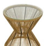 Table Mabil rattan natural-glass D50x55cm - Слика 2