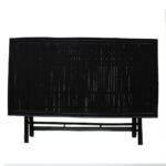 Badou folding bamboo table black 150x80x77cm - Слика 3
