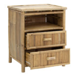 Bedside table Ofra bamboo natural 56x46x69cm - Слика 2