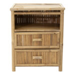 Bedside table Ofra bamboo natural 56x46x69cm - Слика 3