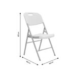 Catering-conference chair folding Zora white - Слика 6