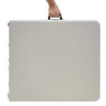 Rodeo catering table folding-suitcase white 240x76x74cm - Слика 2