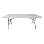 Catering-conference table Aprilia white one-piece surface 198x90x74cm - Image 2