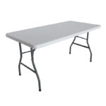 Catering-conference table Aprilia white one-piece surface 198x90x74cm